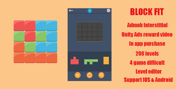 Block Fit unity puzzle game source code unity block puzzle game block game unity source code