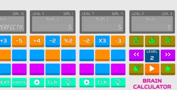Brain Calculator Unity Puzzle Game Source Code