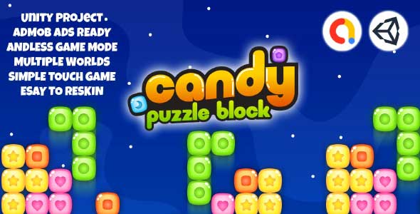 Candy Block Unity Puzzle Game Source Code