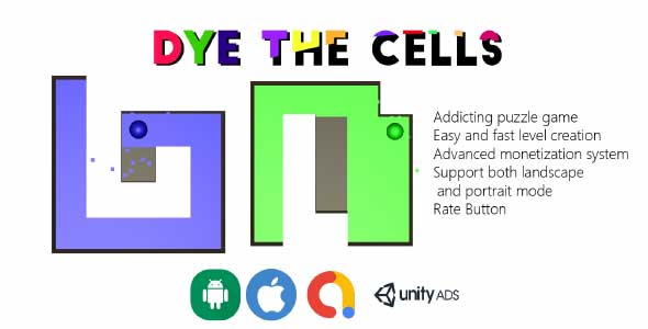 Dye The Cells Unity Puzzle Game Source Code unity draw line puzzle game unity source code