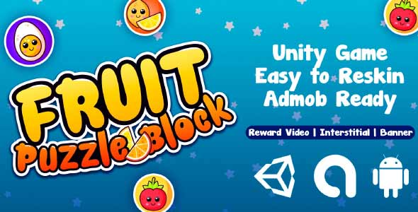 Fruit block unity puzzle game source code block game unity template unity source code