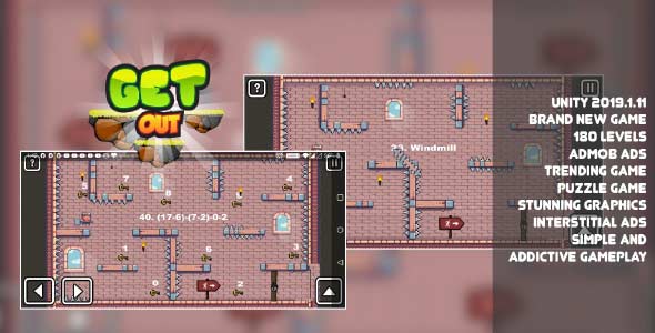 Get Out unity puzzle game source code unity 2d platformer template unity source code