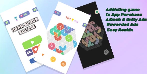 Hexa 1010 unity puzzle game source code hexa puzzle unity source code