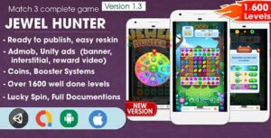 Read more about the article Jewel Hunter Unity Puzzle Game Source Code