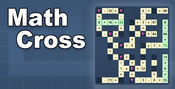 Math Cross unity puzzle game source code unity math crossword game unity source code