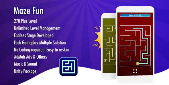 Maze Fun unity puzzle game source code unity maze game unity source code