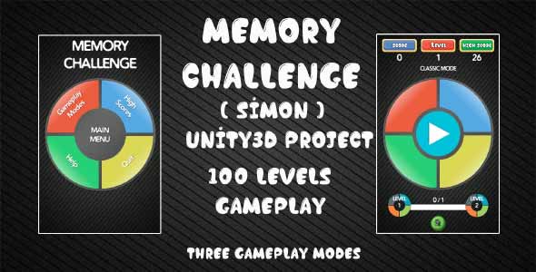 Memory Challenge Simon Unity Puzzle Game Source Code