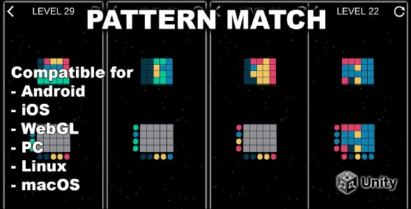 Pattern Match unity puzzle game source code unity matching game template unity source code