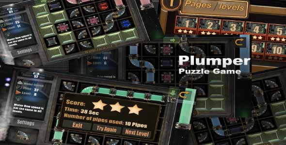 Plumber unity puzzle game source code pipe connect unity source code