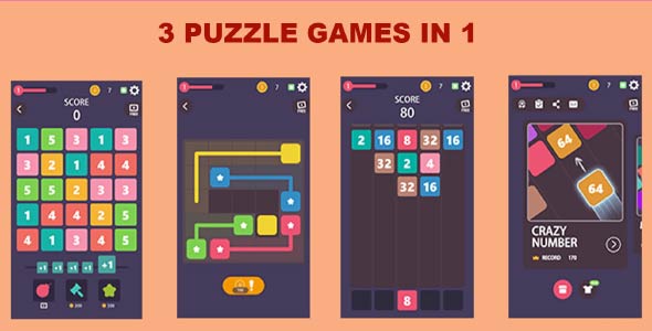 Puzzle Box 3 Games in 1 unity puzzle game source code unity brain teasing puzzle 2d endless game unity source code