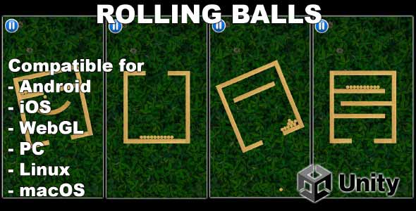 Rolling Balls unity puzzle game source code unity physics puzzle game unity source code