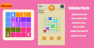 Read more about the article Shikaku Unity Puzzle Game Source Code