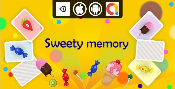 Sweety Memory unity puzzle game source code memory game unity 2d unity source code