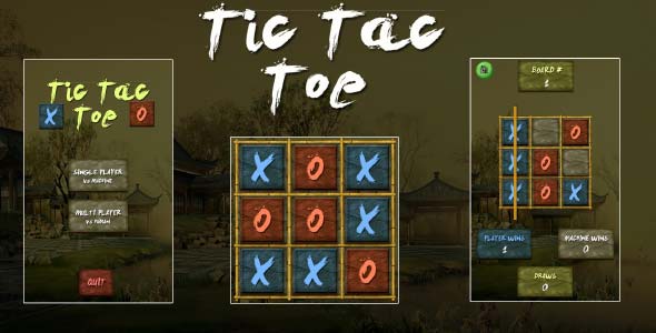 Tic Tac Toe Ninja Unity Puzzle Game Source Code