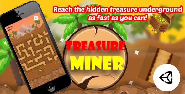 Treasure Miner unity puzzle game source code unity simple puzzle game unity source code