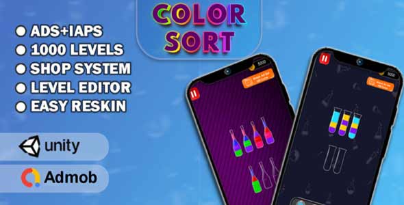 Water Color Sorting unity puzzle game source code water sort puzzle unity source code