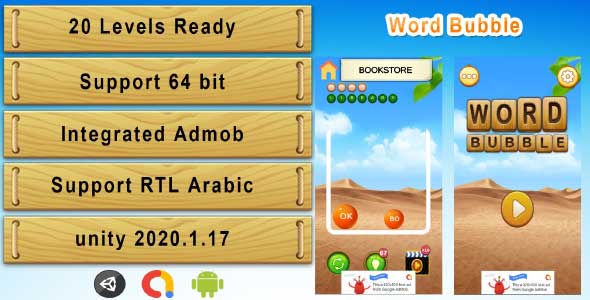 Word Bubble unity puzzle game source code unity word search puzzle unity source code