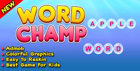 Word Champ unity puzzle game source code unity typing game unity source code