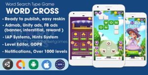 Read more about the article Word Cross Unity Puzzle Game Source Code