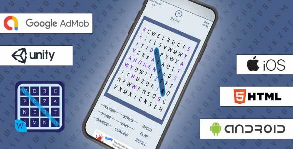 Word Search Complete Unity Puzzle Game Source Code