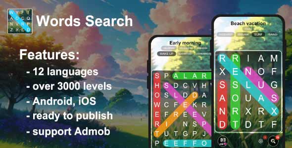 Words Search unity puzzle game source code unity word game template word puzzle unity source code