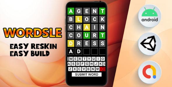 Wordsle unity puzzle game source code unity word game unity source code