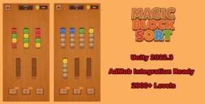 Read more about the article Magic Block Sort Unity Puzzle Game Source Code