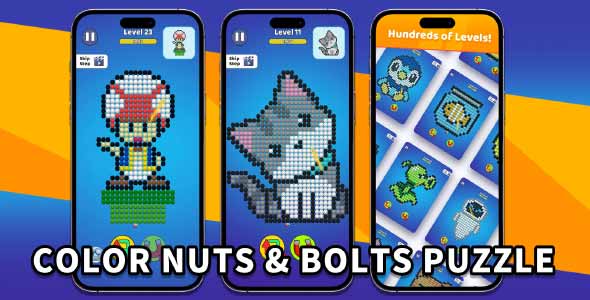 Color Nuts And Bolts Puzzle - Unity Source Code
