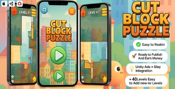 Cut Block Puzzle Unity Source Code