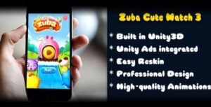 Read more about the article Zuba Cute Match 3 – Unity Game Source Code