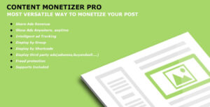 Read more about the article Content Monetizer Pro – WordPress Plugin
