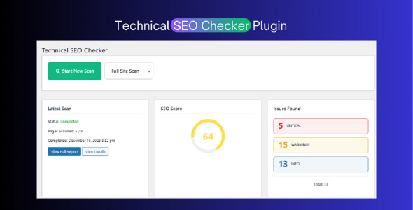 Technical SEO Audit WordPress Plugin