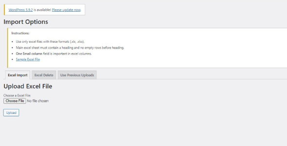 WordPress Import And Delete Users by Excel File