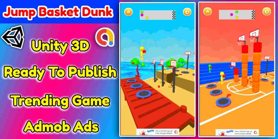 Jump Basket Dunk 3D Unity Source Code