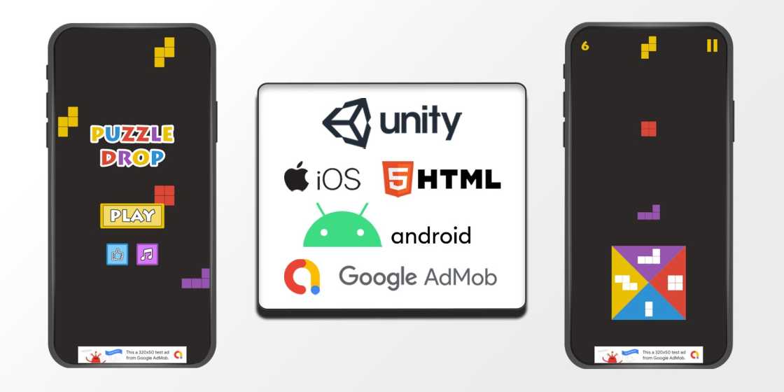 Block Drop Puzzle Game Unity Source Code