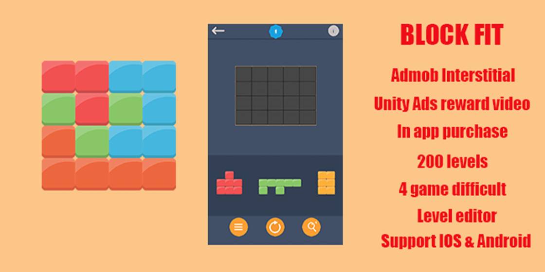 Block Fit Puzzle Game Unity Source Code