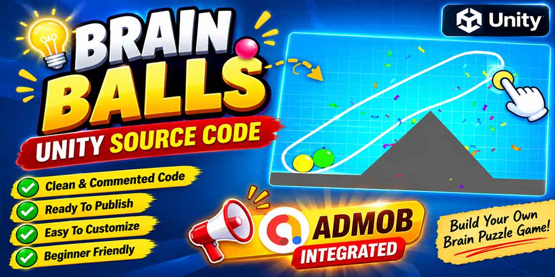 Brain Balls Game Unity Source Code