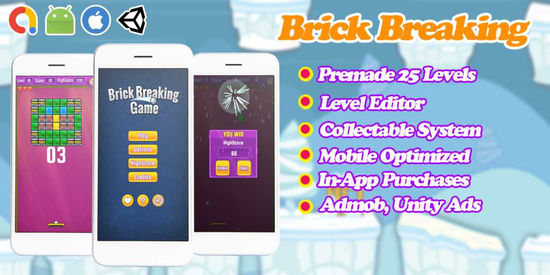 Brick Breaker Unity Source Code