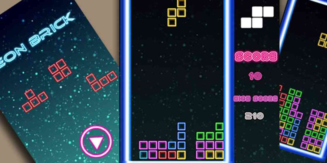 Classic Neon Tetris Unity Source Code