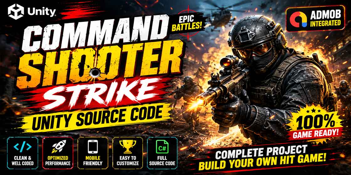 Command Shooter Strike Unity Source Code