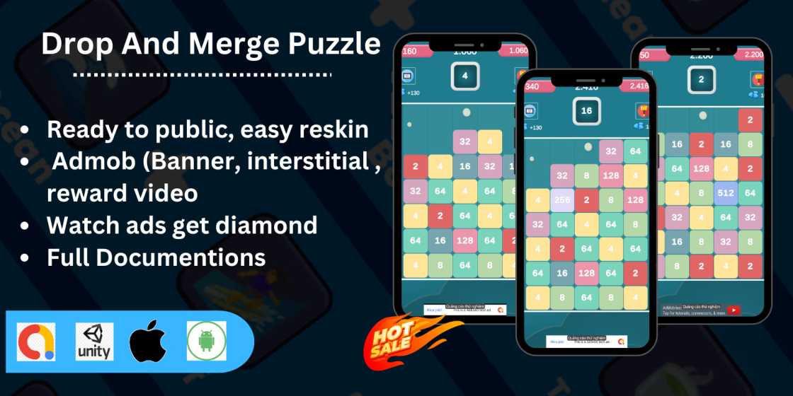 Drop And Merge Game Unity Source Code