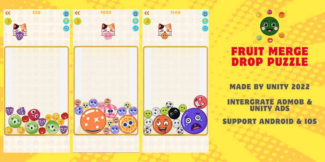 Fruit Merge Game Unity Source Code