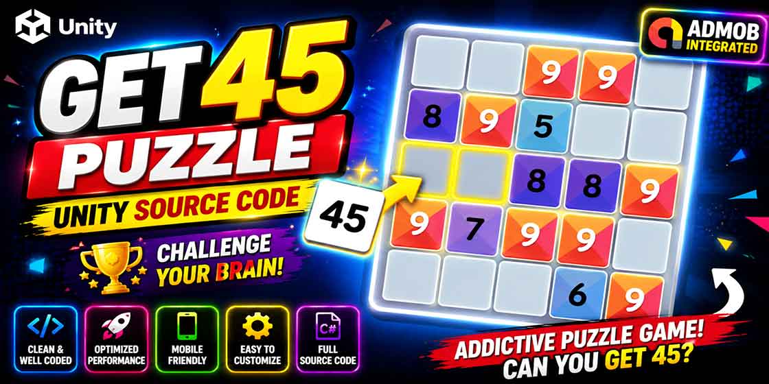 Get 45 Puzzle Game Unity Source Code
