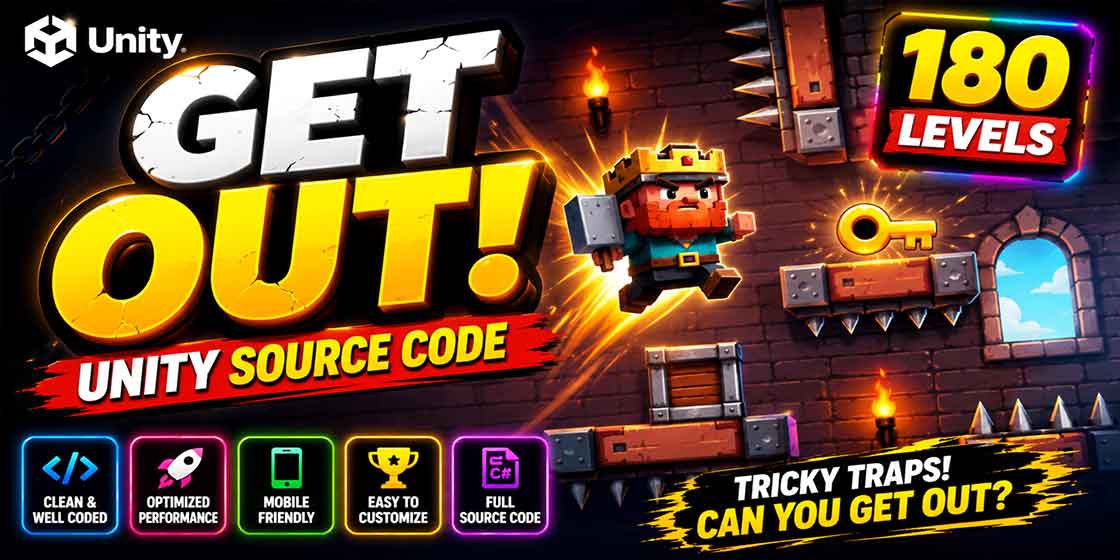 Get Out Puzzle Game Unity Source Code