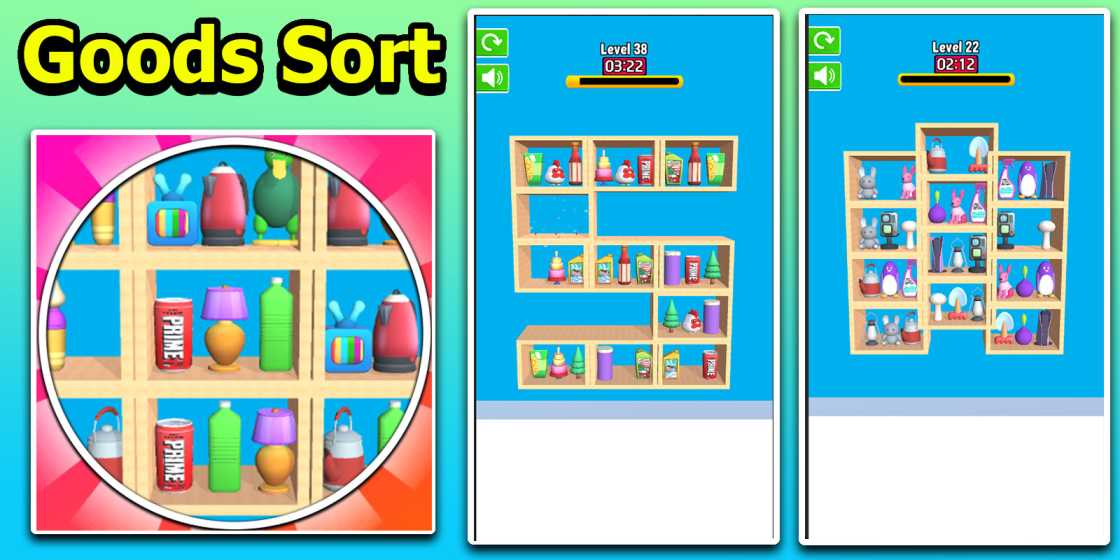 Goods Matching Sort 3D Puzzle Game Unity Source Code