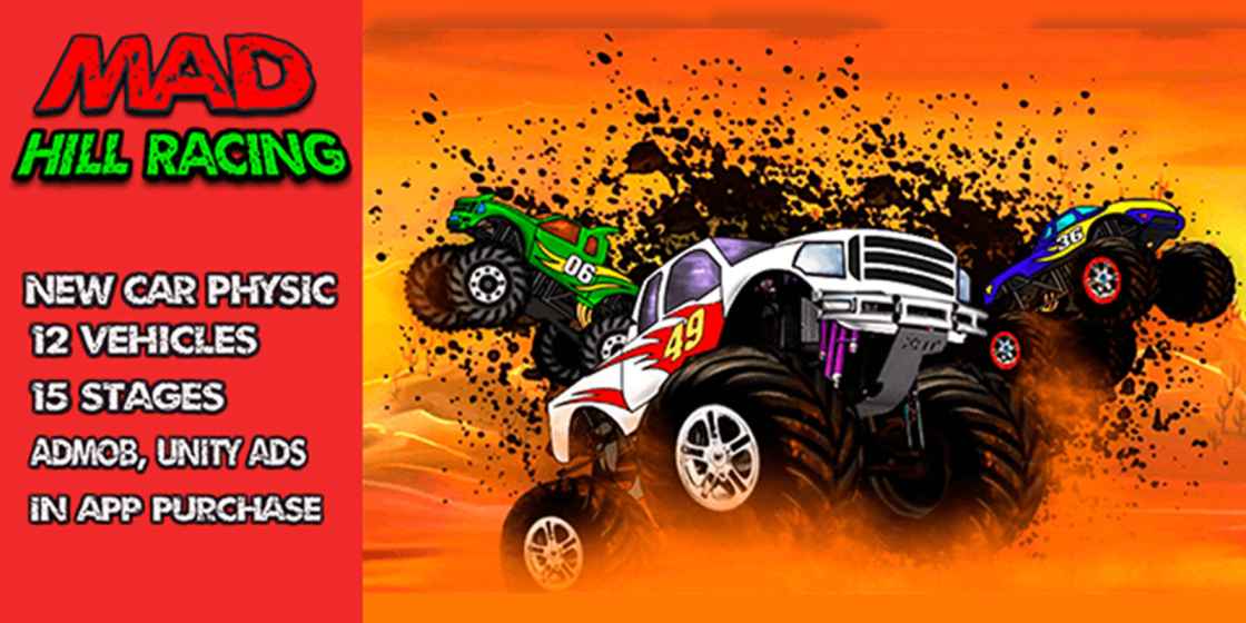 Mad Hill Racing Game Unity Source Code