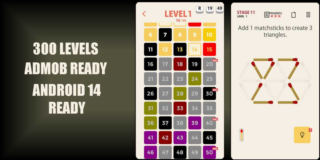 Matchstick Portrait Puzzle Game Unity Source Code
