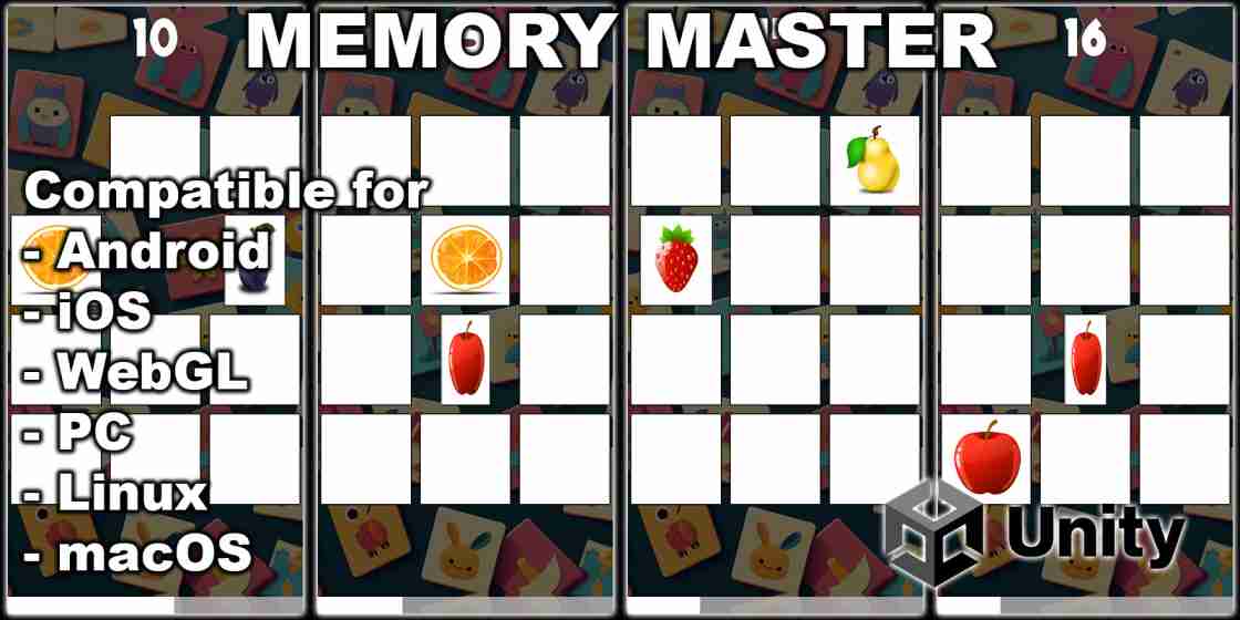 Memory Master Puzzle Game Unity Source Code