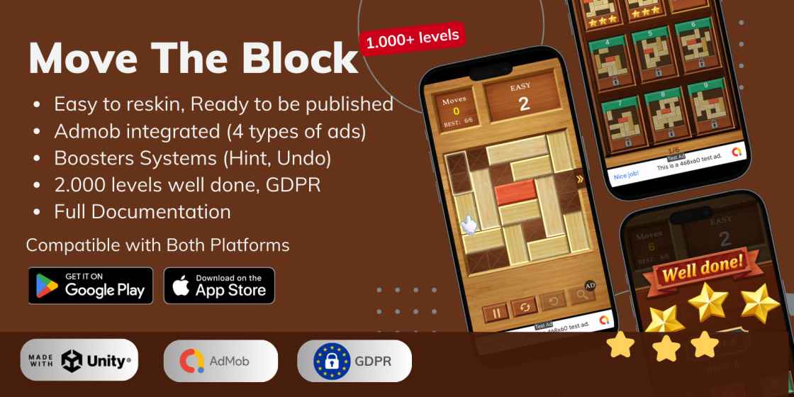 Move The Block Puzzle Unity Source Code