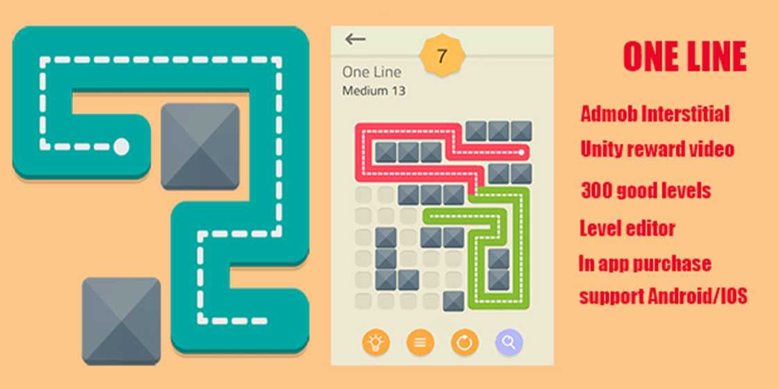 One Line Puzzle Game Unity Source Code